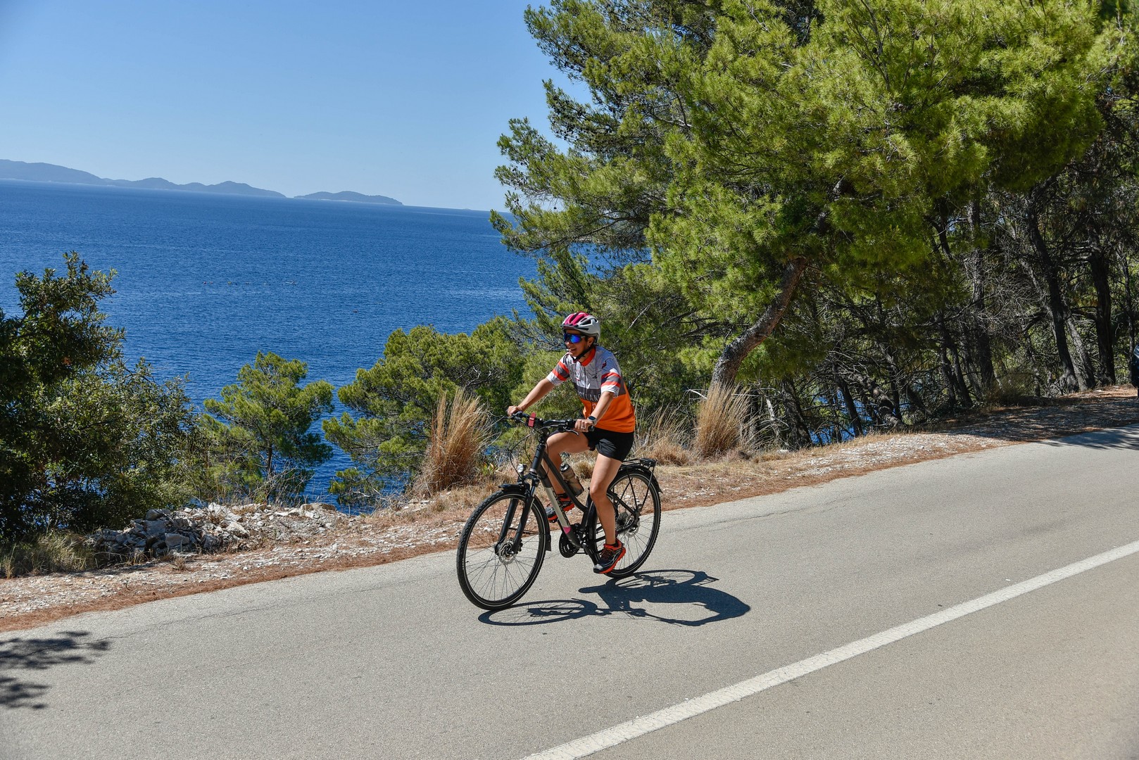 Cycling dalmatian islands and coastline Korcula Soul of croatia