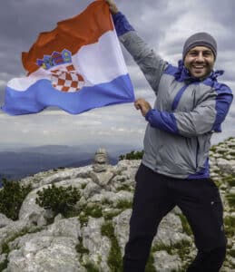 Roberto Soul of Croatia highest peak of Croatia Sinjal on DInara